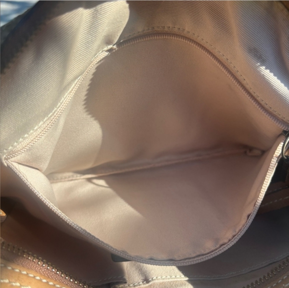 Coach Y2K Signature Tan and Brown Shoulder Bag EUC - Picture 7 of 15